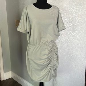 Cute side detail green dress